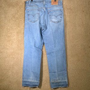 Vintage LEVI’S Mens Jeans Sz 36x36 Straight Leg 505 Red Tab Faded Blue Denim